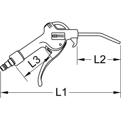 Universal-Druckluft-Ausblaspistole, 330mm
