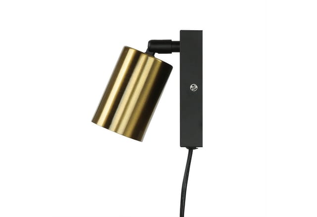 Wandlampe GU10 Schwarz Messing Modern Wandspot