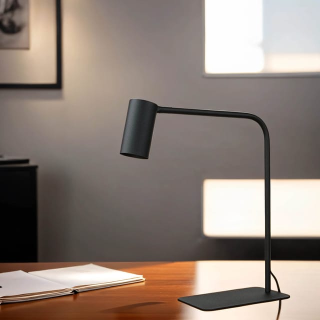 Licht-erlebnisse - Schreibtischlampe Schwarz GU10 40 cm Metall Modern Tischleuchte
