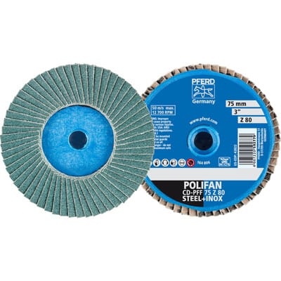 Pferd - combidisc Zirkon Mini-POLIFAN cd ø 75 mm Z80 für gehärteten Stahl