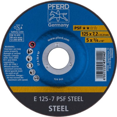 Schruppscheibe e 125-7 Psf Steel - Pferd