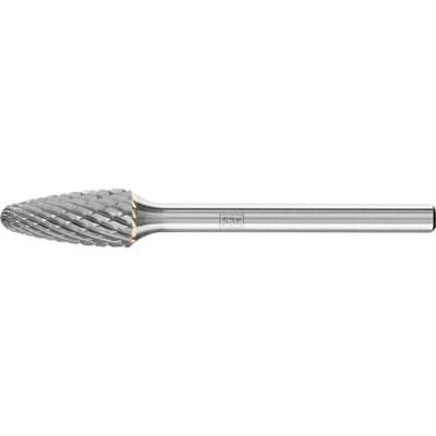 PFERD Hartmetall Frässtift Rundbogen RBF Ø 06x13 mm Schaft-Ø 3 mm Z4 universal mittel fein