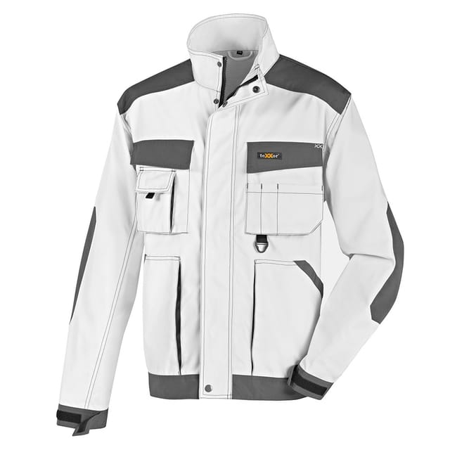 Canvas (270 g/m²) Bundjacke ANTIGUA weiß/grau Größe S