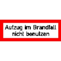 Aufzug im Brandfall n. b. 148x52mm, Folie, selbstk. Bild 2