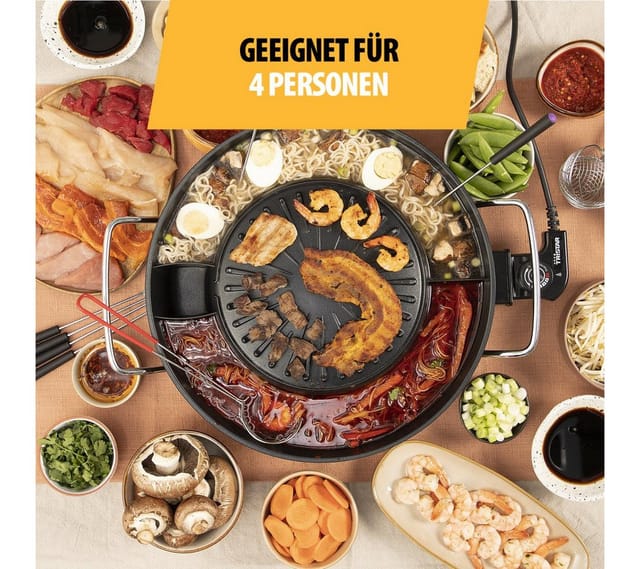 Tristar - Koreanischer hot pot - Elektro Fondue & Tischgrill Set