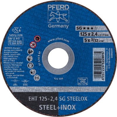 Trennscheibe gerade A46RSG-INOX 125x2,4mm Pferd