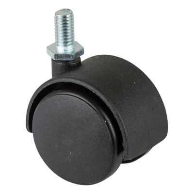Kunststoff-Doppelrolle mit Gewindestift 40mm F75.040.G08