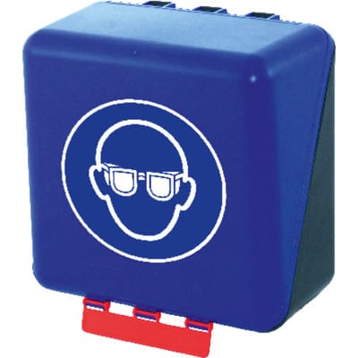 Aufb.Box secu Midi Standa rd, für Augenschutz, blau - Gebra