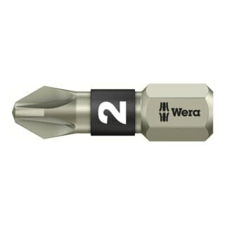Bit rostfrei 1/4 din 3126 C6,3 PZ2x25mm Wera