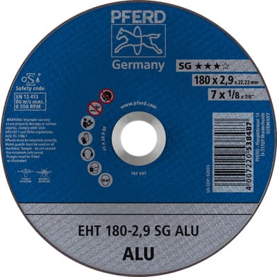Trennscheibe gerade für Aluminium A24NSG 178x2,9mm Pferd