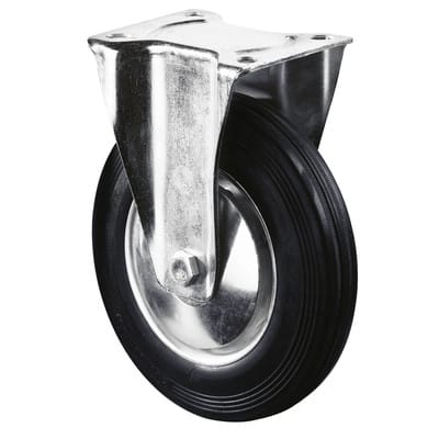 Bs-r Bockrolle 200mm L410.B55 Platte,Gummi schw.,RL