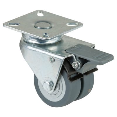 BS Rollen Doppel-Lenkrolle mit Totalfeststeller Ø 50 mm 60 kg - B120.A85.050