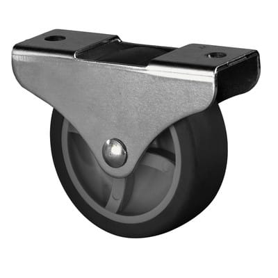 Kastenrolle Rad-Ø 50 mm Tragfähigkeit 50 kg Material Rolle thermoplastischer Gummi mit Anschraubplatte
