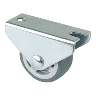 Kastenrolle Rad-Ø 30 mm Tragfähigkeit 35 kg Material Rolle thermoplastischer Gummi mit Anschraubplatte