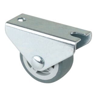Kastenrolle Rad-Ø 30 mm Tragfähigkeit 35 kg Material Rolle thermoplastischer Gummi mit Anschraubplatte