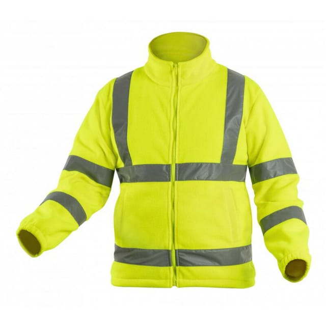 Högert Warnschutz Fleecejacke "Aland" in Gelb 290 g/m² L
