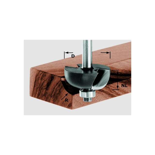 Hohlkehlfräser hw S8 D25,5/R6,35 kl – 491018 - Festool