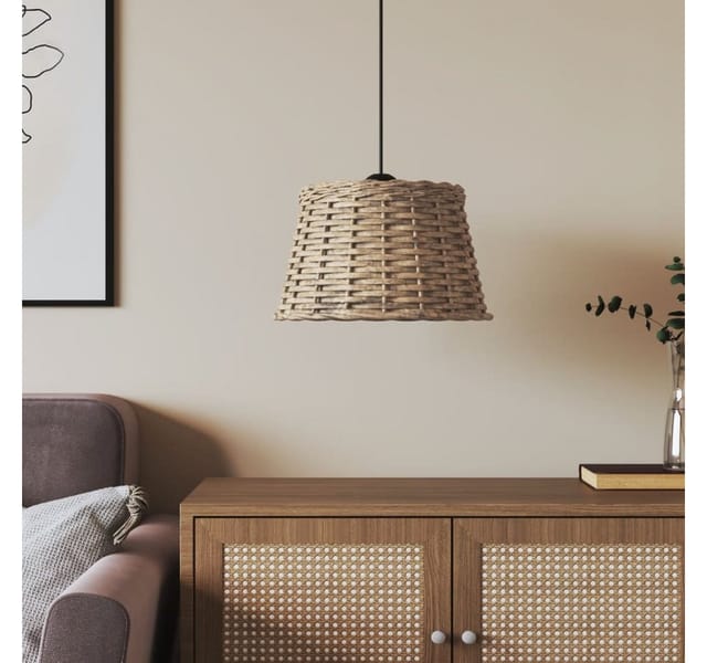 vidaXL Deckenlampenschirm braun Ø38x23 cm Weide