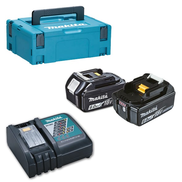 MAKITA Energiepaket 18 V 6 Ah Li-Ion 2 Akkus BL1860B + 1 Ladegerät + MAKPAC Box - 198116-4
