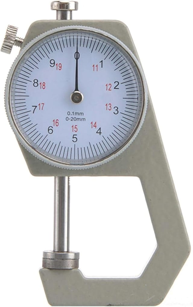 Csparkv - Digitales Dickenmessgerät (Größe: 0–20 mm), Lederblech, genaues Metalldickenmessgerät für Papier, Leder, Metallblech