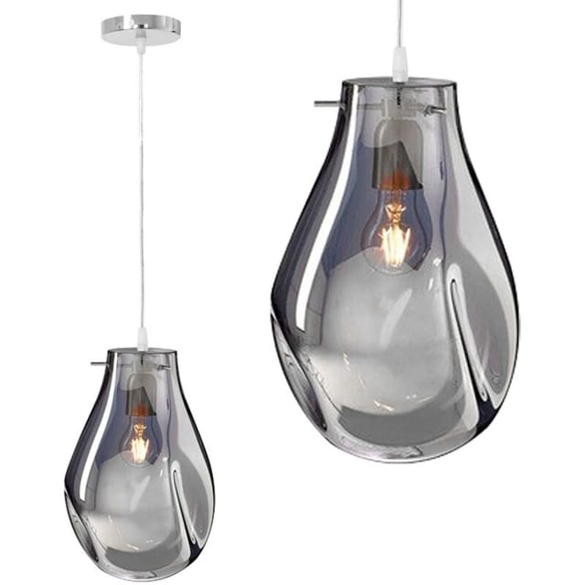 Toolight - hängelampe glas APP329-1CP silver