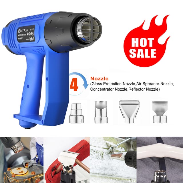 220V 2000W Heißluftpistole Heißluftfön Heißluftgebläse Mit 4 Düsen Max 600°C
