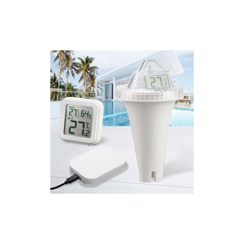 Schwimmendes Wlan-poolthermometer, Ip68 Wasserdicht, Intelligentes Poolthermometer, Fernüberwachung Per App, Drahtloses Funk-poolthermometer Mit Wlan-gateway, Für Spa, Aquarium Usw.