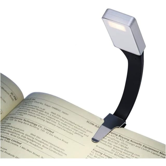 LED-Leseleuchten, über USB wiederaufladbares, augenschonendes Nachtlicht, 3 Helligkeitsmodi, ansteckbares Buchlicht, 360° flexibel, Beleuchtung im