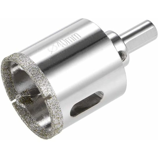 Diamant-Glaslochsägen-Bohrer mit Mittelpositionierungsbit für Glas, Keramik, Porzellan, Fliesen, 40 mm