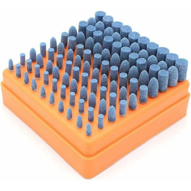 Shining House Schleifmittel Und Endbearbeitung Polierschleifkopf, 100 Stück Multifunktions-polierzubehör Für Dremel-zubehör, 3 Mm Schaftdurchmesser (blau)