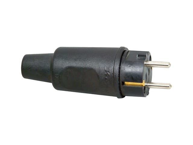 Vollgummistecker Schutzart ip 44 schwarz