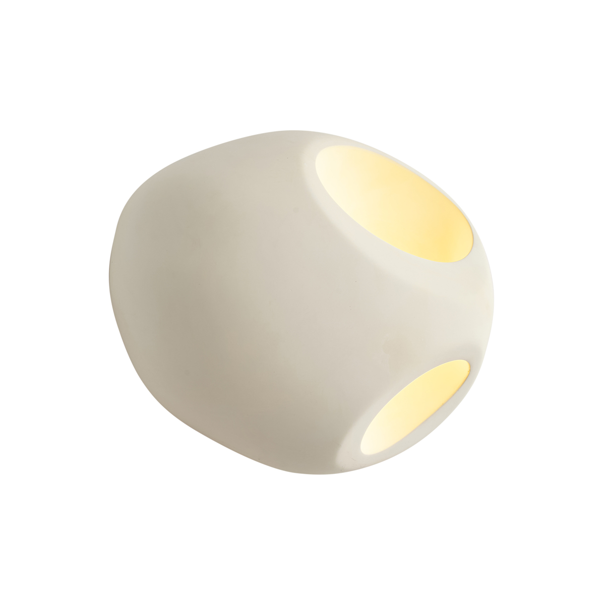 Qazqa Japandi Wandleuchte Creme Rund 28cm - Pietra
