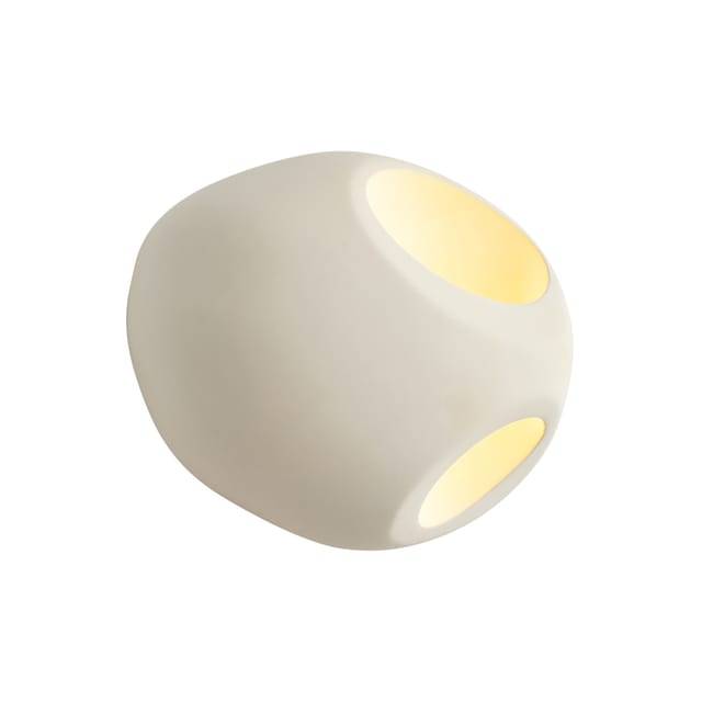Qazqa Japandi Wandleuchte Creme Rund 28cm - Pietra