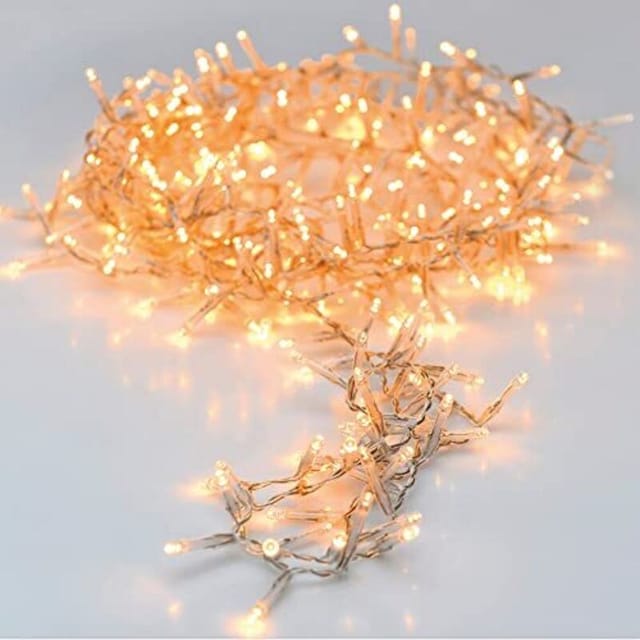 EDM - Feststehende Girlande 180 Leds weiß warm 220v 17m ip44 transparentes Kabel