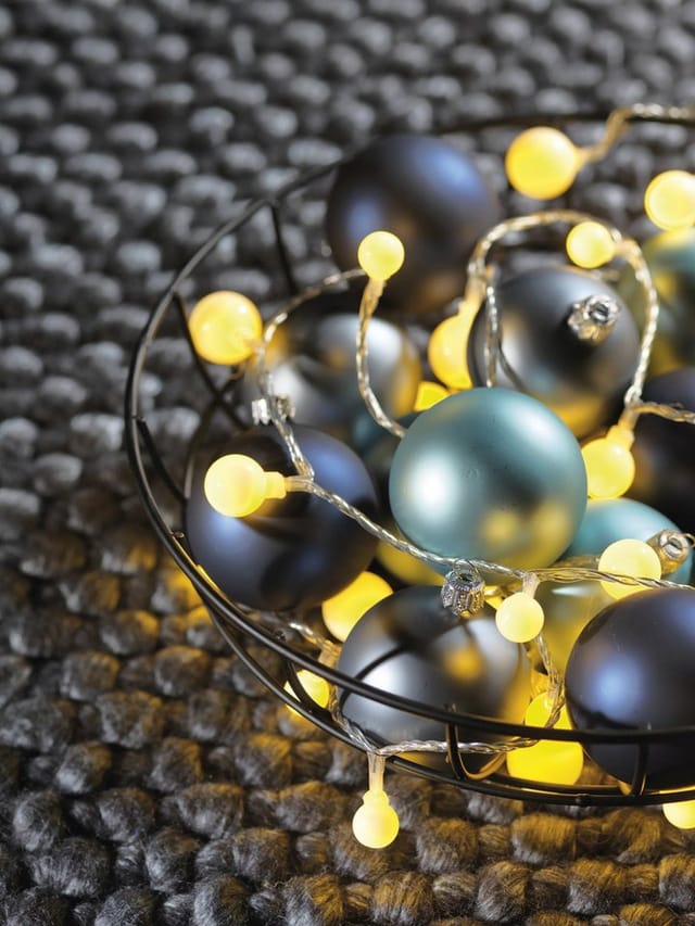 Kirsche" führte Girlande drei Lichter misst 14m 120 Leds im Freien warmes Licht