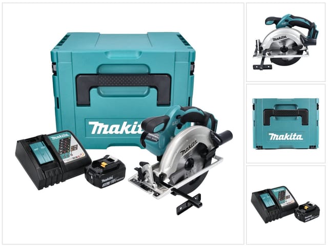 Dss 611 RF1J Akku Handkreissäge 18 v 165 mm + 1x Akku 3,0 Ah + Ladegerät + Makpac - Makita