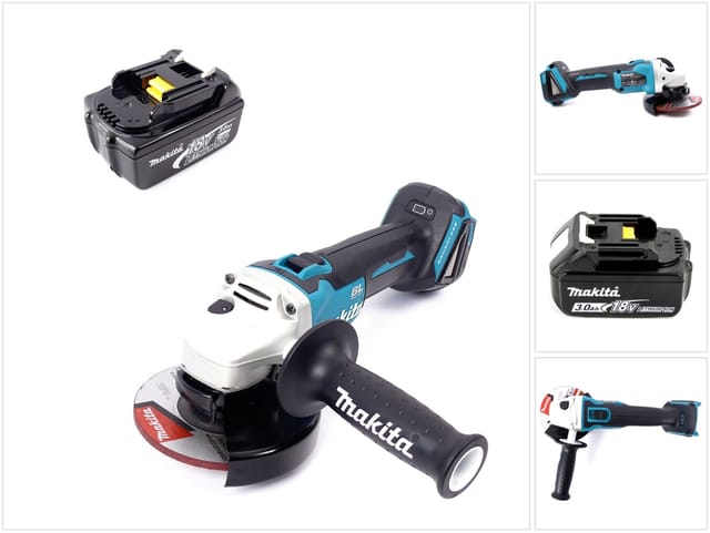 Dga 504 F1 Akku Winkelschleifer 18V 125mm Brushless + 1x Akku 3,0Ah - ohne Ladegerät - Makita