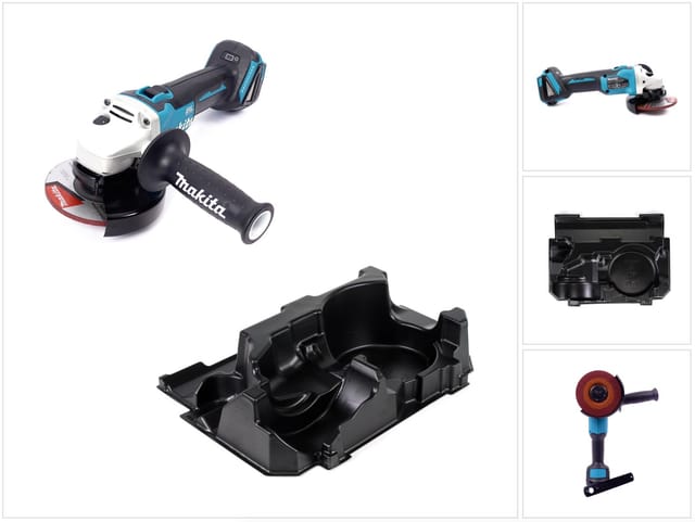 Dga 504 ze Akku Winkelschleifer 18V 125mm Brushless Solo + 1x Einlage für Makpac - ohne Akku, ohne Ladegerät - Makita