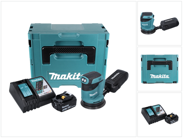 Dbo 180 RF1J Akku Exzenterschleifer 18 v 125 mm + 1x Akku 3,0 Ah + Ladegerät + Makpac - Makita