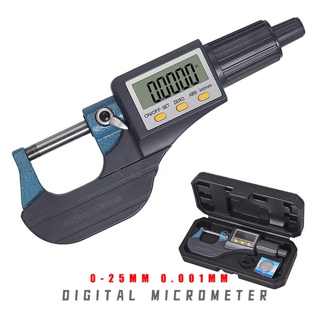 Elektronisches Mikrometer, Wandstärken-mikrometer, Digitales Mikrometer, 0–25 Mm, 0,001 Mm