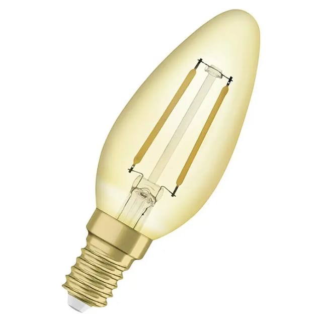 Ledvance - osram LED-Lampen, Vintage-Edition, 22 Watts Ersatz, E14, B-shape, 2400 Kelvin, Warm Comfort Light, Klares Glas, single Pack