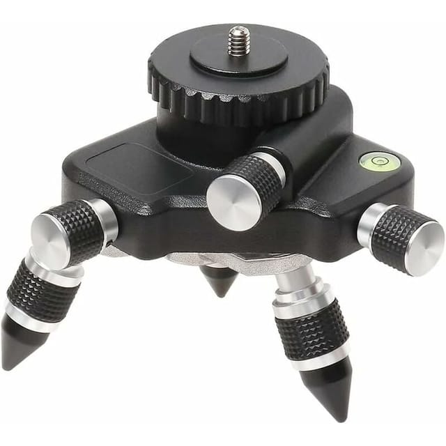 Ulisem - Laser-Nivellieradapter – 360° drehbare Basis für Linien-Laser-Nivellier-Stativanschluss, drehbare Stativbasis für 1/4 Zoll und 5/8