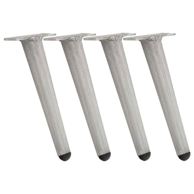 4er Set Möbelfüße hellgrau 21 cm