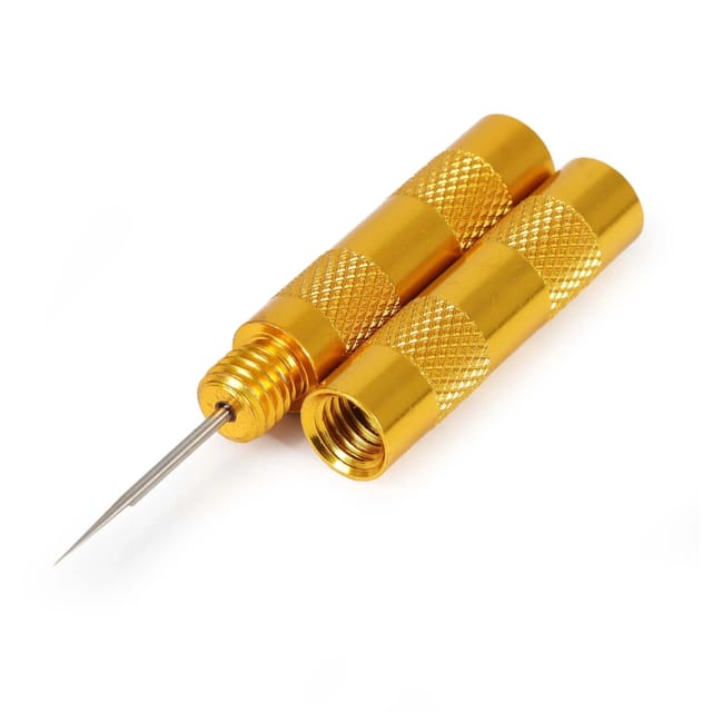 Wiltec - Düsenreinigungsnadel für Airbrushpistolen und Düsen ab 0,2 mm, mit abgeschrägter Spitze, rutschfester Griff, Airbrush Zubehör