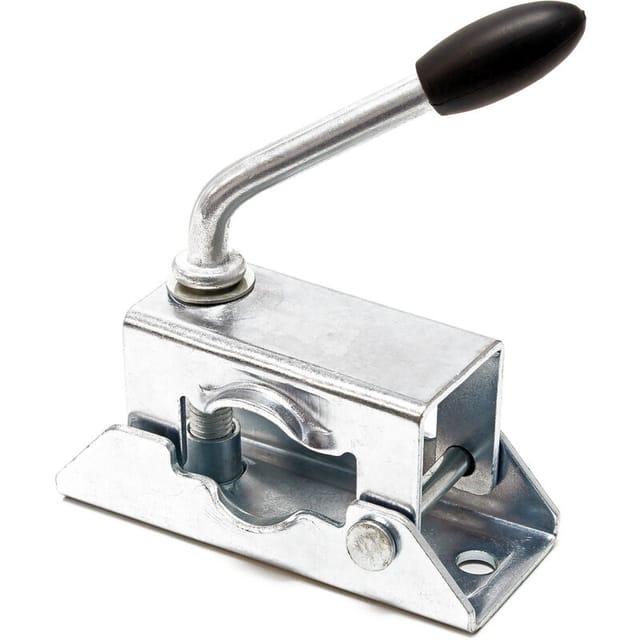Wiltec - Klemmhalter für Anhänger Stützrad bis ø35 mm, Klemmschelle mit Klappknebel, Bügelklemme, Klemmbügel
