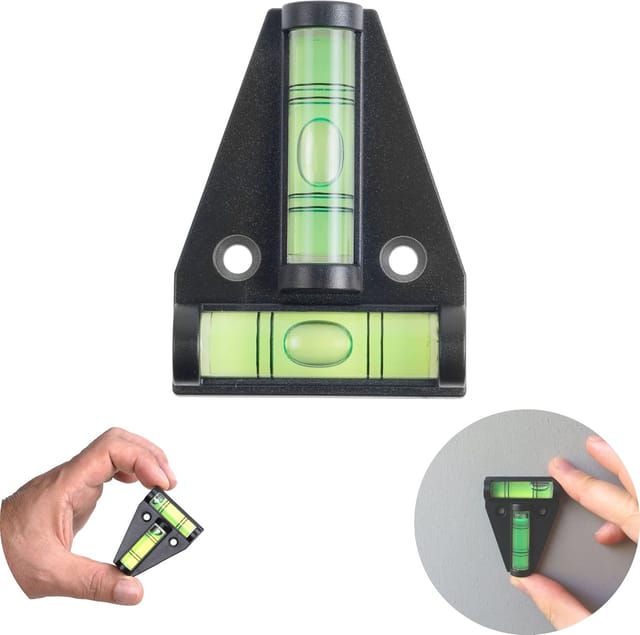 Csparkv - T-förmige Wasserwaage, magnetisch, kleine praktische Wasserwaage für Wohnmobil, mit Magnet, Wasserwaage für Van, Wohnwagen-Nivellierrampe,