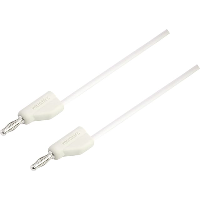 Voltcraft - MSB-300 Messleitung Lamellenstecker 4 mm Lamellenstecker 4 mm 1.50 m Weiß 1 St.