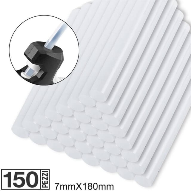 Trade Shop Traesio - Trade Shop - 60 Heißklebepistolen-Sticks, Durchm.11 mm x 18 cm heisse sicherung -