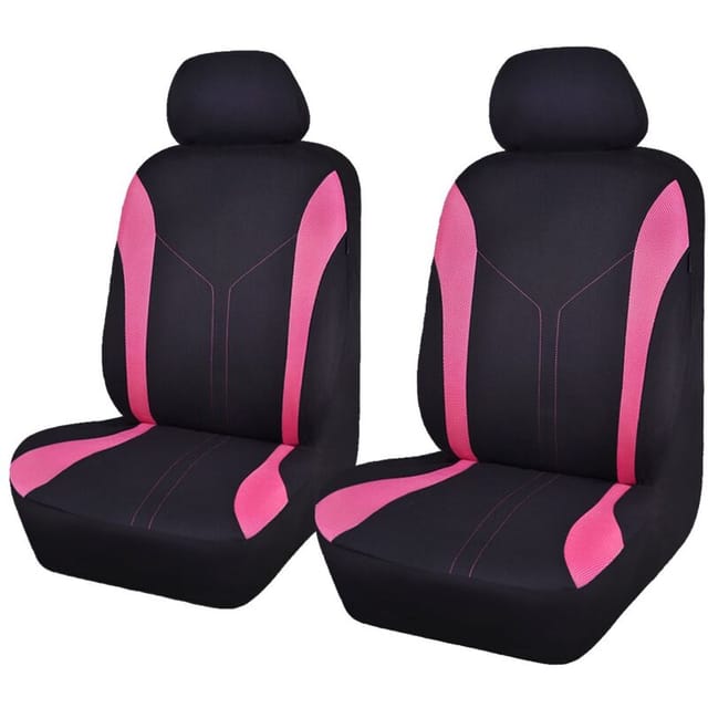 Memkey - Universal Fashion Mesh Autositzbezüge (2 Fronten, Schwarz Rosa) npterbl