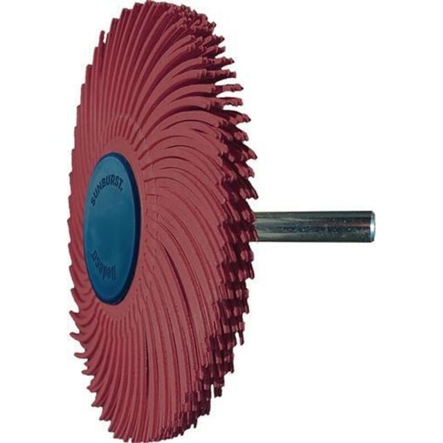 Radialbürstenscheibe Sunburst D.76mm K.220 Rot 10000min-¹